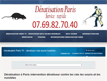 Tablet Screenshot of deratisation-paris-75.com